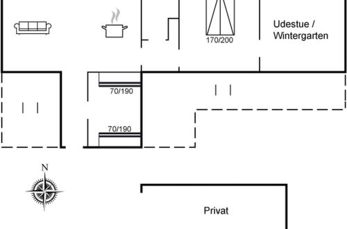Foto 17 - Casa de 2 quartos em Tarm com terraço