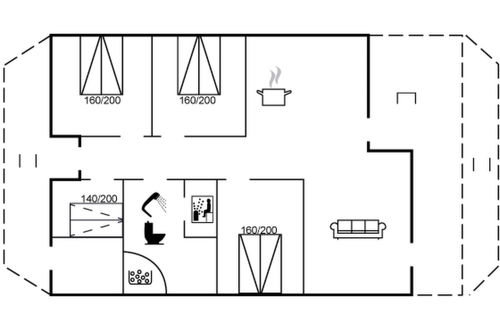 Foto 2 - Casa de 4 quartos em Ålbæk com terraço e sauna