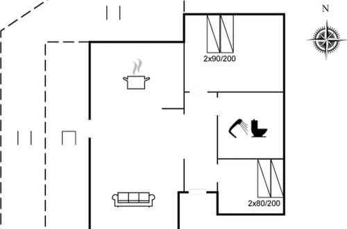 Foto 33 - Casa de 2 quartos em Gedser com terraço