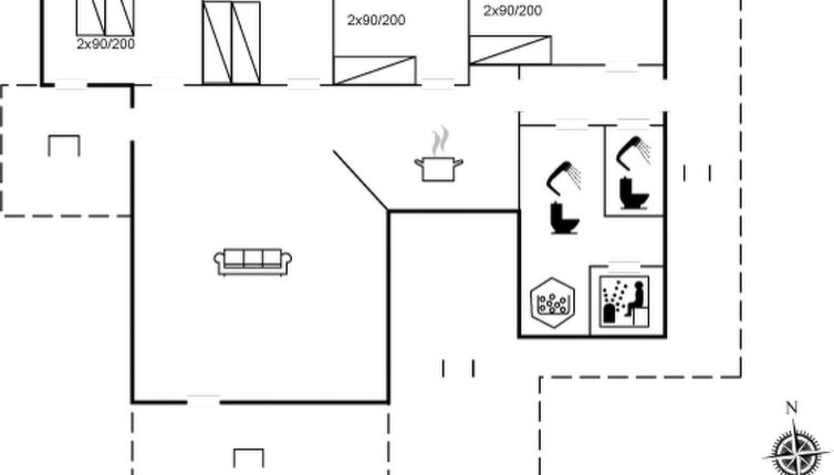 Photo 1 - Maison de 4 chambres à Vejers Strand avec terrasse et sauna