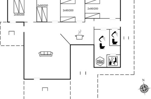 Photo 1 - Maison de 4 chambres à Vejers Strand avec terrasse et sauna