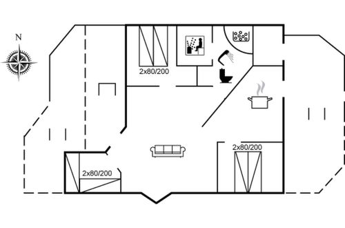 Foto 2 - Casa de 3 quartos em Hvide Sande com terraço e sauna
