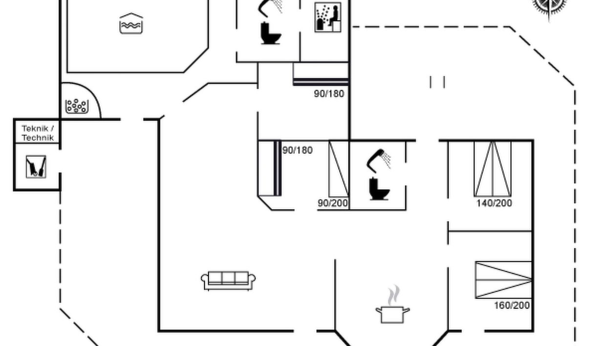 Casa de 4 quartos em Saltum com piscina privada e terraço - Foto 1