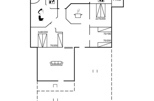 Photo 2 - Maison de 3 chambres à Klitmøller avec terrasse et sauna