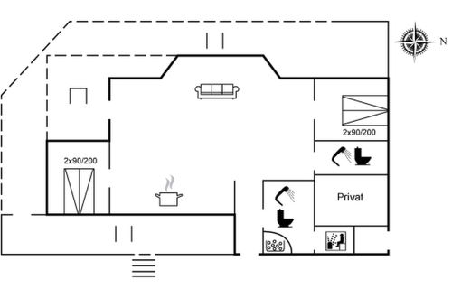 Foto 2 - Casa de 2 quartos em Rømø com terraço e sauna