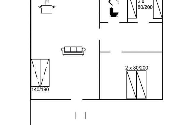 Apartamento de 2 quartos em Allinge com piscina e terraço - Foto 2