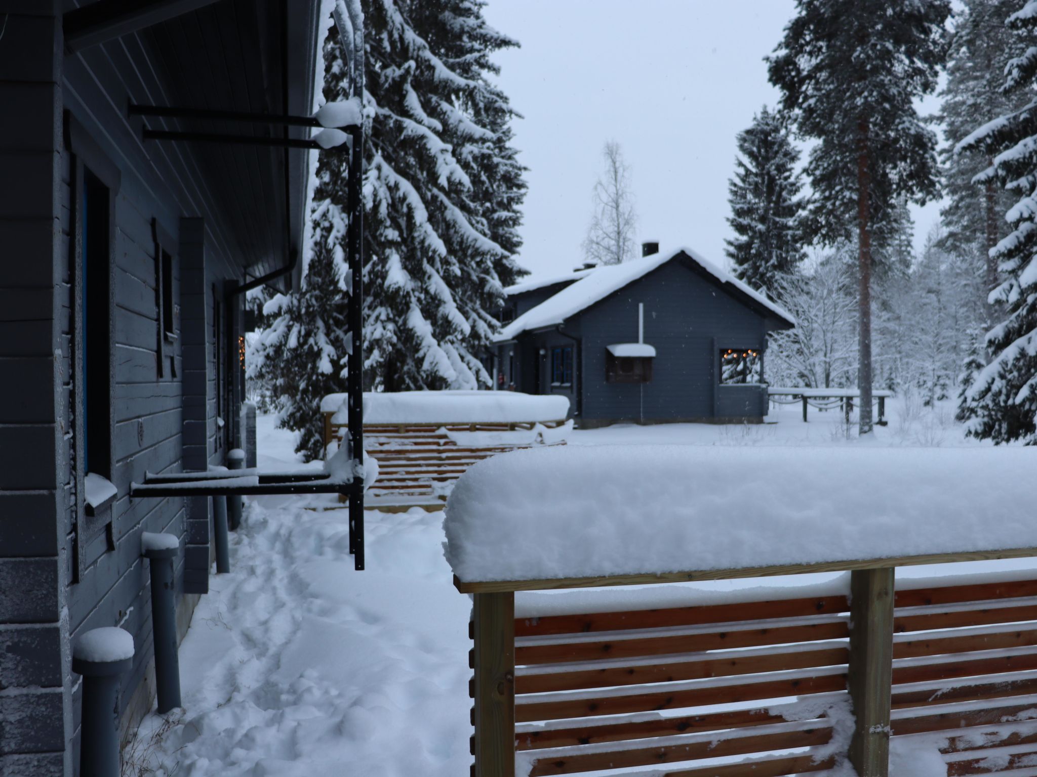 Foto 16 - Haus mit 1 Schlafzimmer in Puolanka mit sauna und blick auf die berge