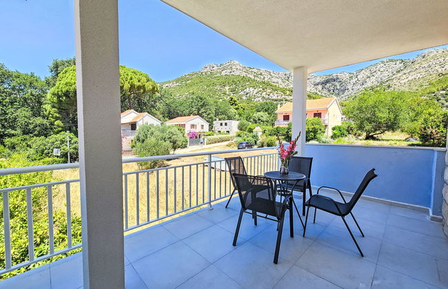 Apartamento de 1 quarto em Orebić com piscina e jardim - Foto 3