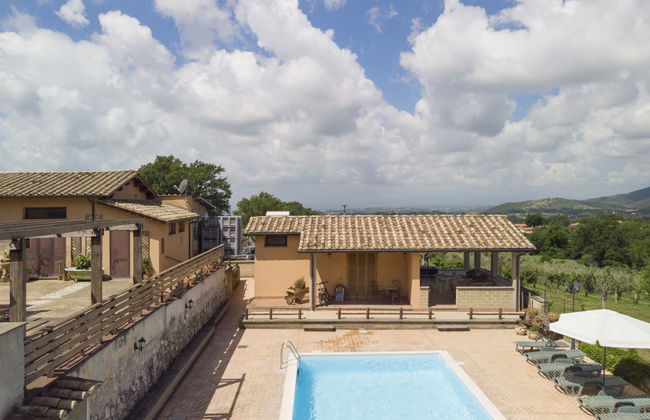 Casa de 4 quartos em Casperia com piscina privada e jardim - Foto 30