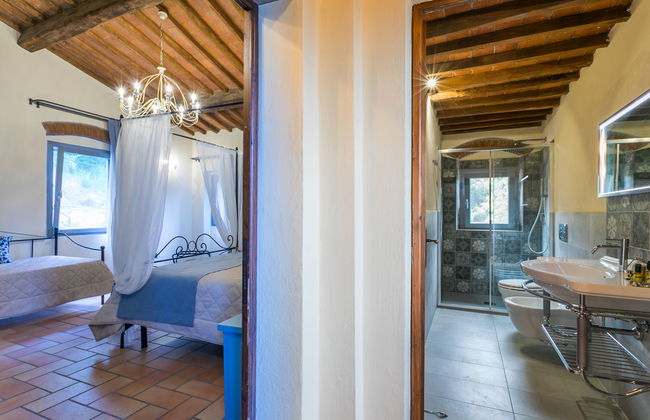 Apartamento de 2 quartos em Castagneto Carducci com piscina e jardim - Foto 18