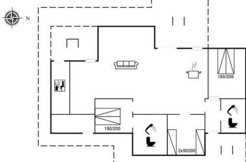 Foto 23 - Casa con 3 camere da letto a Vejers Strand con terrazza e sauna