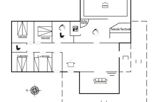 Casa con 4 camere da letto a Ringkøbing con piscina privata e terrazza - Foto 2