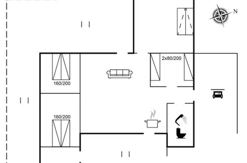 Foto 2 - Casa de 3 quartos em Blokhus com terraço
