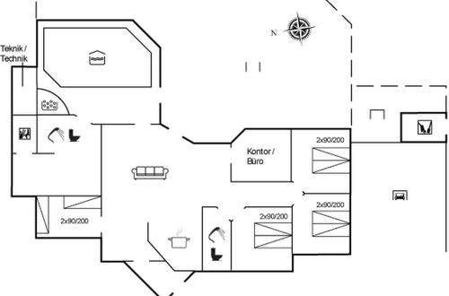 Photo 2 - Maison de 4 chambres à Væggerløse avec piscine privée et terrasse