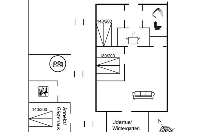 Casa con 2 camere da letto a Tarm con terrazza e sauna - Foto 2
