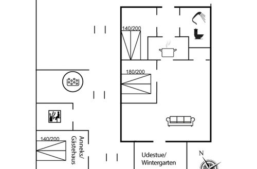 Foto 2 - Casa de 2 quartos em Tarm com terraço e sauna