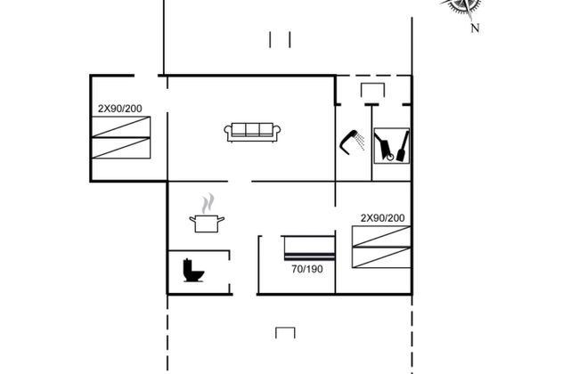 Casa de 2 quartos em Hejsager Strand com terraço - Foto 17