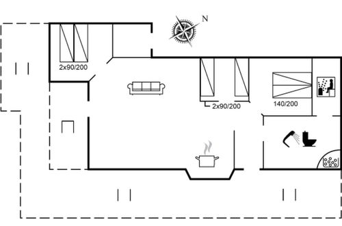Foto 2 - Casa de 3 quartos em Tranekær com terraço e sauna