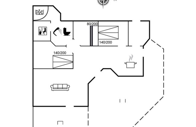 Casa de 3 quartos em Stillinge Strand com terraço e sauna - Foto 2