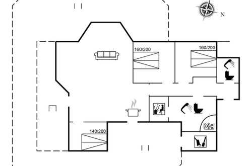 Foto 2 - Casa de 3 quartos em Løkken com terraço e sauna