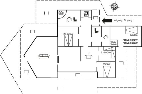 Foto 40 - Casa de 3 habitaciones en Løkken con terraza y sauna