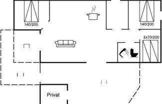 Foto 2 - Casa de 3 quartos em Løkken com terraço