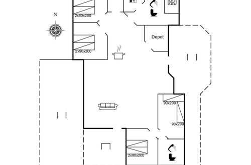 Foto 21 - Casa de 4 quartos em Løkken com terraço e sauna