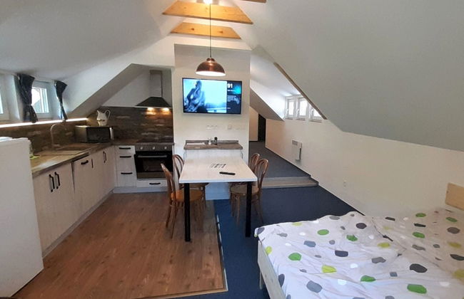 Apartamento de 1 quarto em Desná com jardim e banheira de hidromassagem - Foto 2