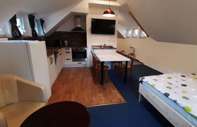 Apartamento de 1 quarto em Desná com jardim e banheira de hidromassagem - Foto 6