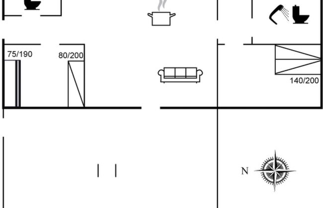Casa de 2 quartos em Pandrup com terraço - Foto 2