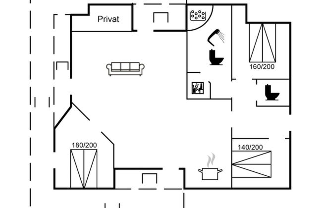 Casa de 3 quartos em Skjern com terraço e sauna - Foto 2