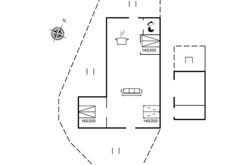 Foto 15 - Casa de 2 quartos em Sæby com terraço