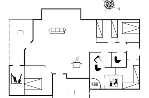 Photo 2 - Maison de 4 chambres à Rindby Strand avec terrasse et sauna
