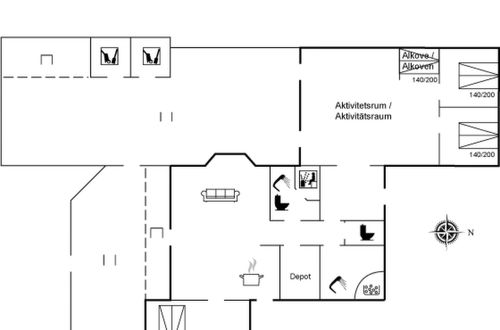 Foto 2 - Casa de 3 quartos em Saltum com terraço e sauna