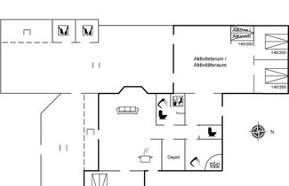 Foto 2 - Casa de 3 quartos em Saltum com terraço e sauna