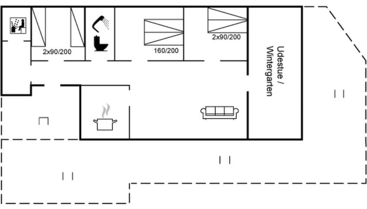 Photo 1 - Maison de 3 chambres à Vejers Strand avec terrasse et sauna