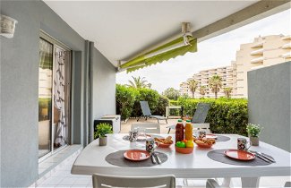 Foto 1 - Apartamento de 1 quarto em Canet-en-Roussillon com jardim e vistas do mar