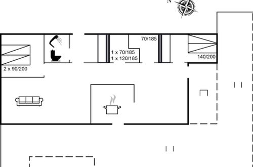 Photo 2 - Maison de 3 chambres à Pandrup avec terrasse