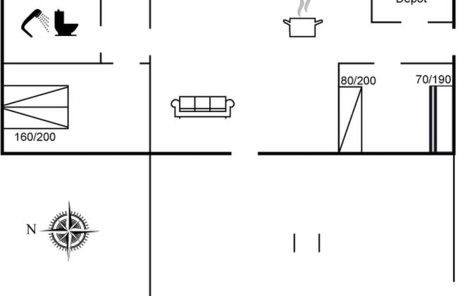 Casa de 2 quartos em Pandrup com terraço - Foto 9