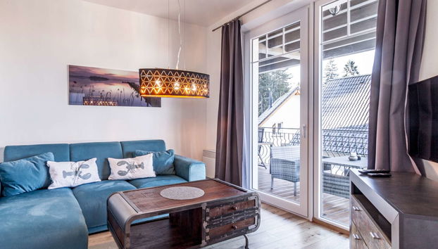 Apartamento de 2 quartos em Frymburk com jardim e terraço - Foto 2