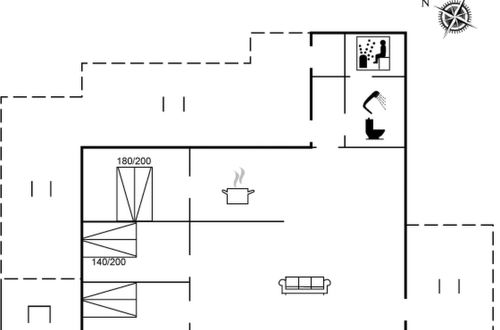 Foto 2 - Casa de 3 quartos em Vejers Strand com terraço e sauna