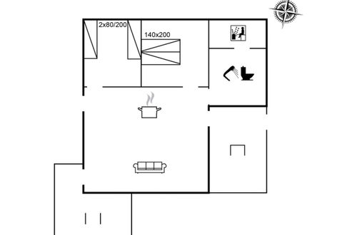 Foto 2 - Casa de 2 quartos em Rømø com terraço e sauna