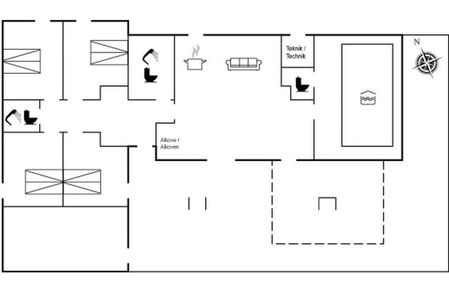 Casa con 4 camere da letto a Ringkøbing con piscina privata e terrazza - Foto 22