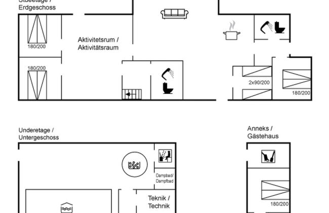 Casa de 4 quartos em Blokhus com piscina privada e terraço - Foto 27