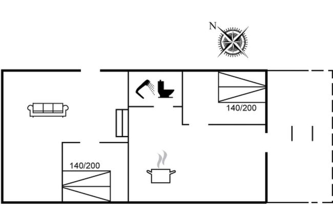 Haus mit 2 Schlafzimmern in Frøstrup mit terrasse - Foto 2