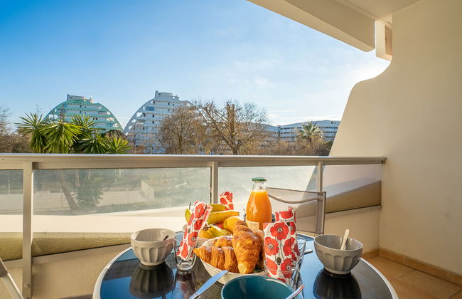 Apartamento de 1 quarto em La Grande-Motte com piscina e terraço - Foto 18