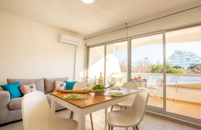 Apartamento de 1 quarto em La Grande-Motte com piscina e terraço - Foto 6