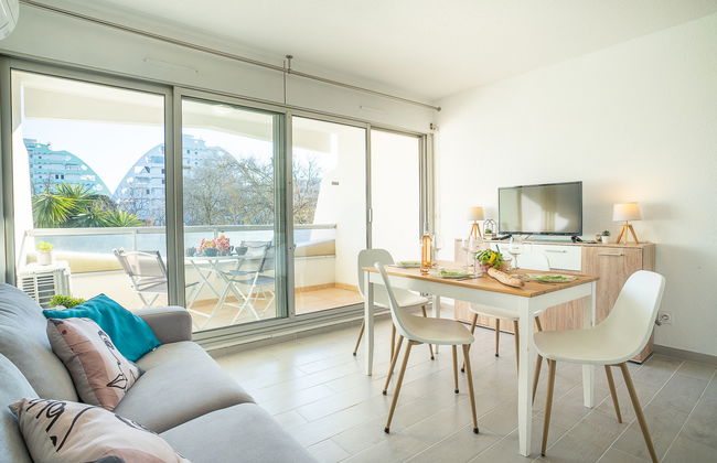 Apartamento de 1 quarto em La Grande-Motte com piscina e terraço - Foto 3