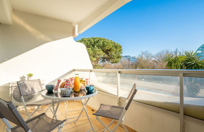 Apartamento de 1 quarto em La Grande-Motte com piscina e terraço - Foto 16