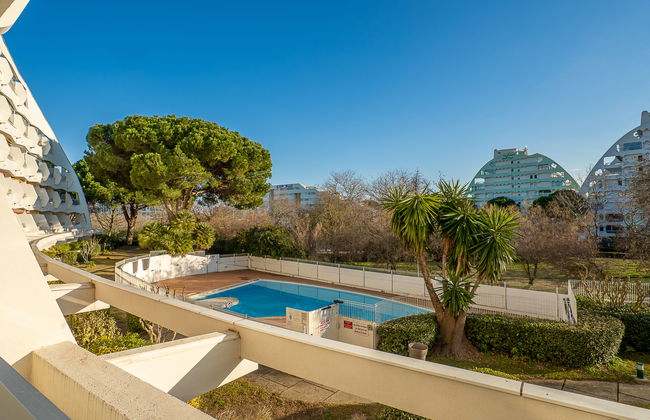 Apartamento de 1 quarto em La Grande-Motte com piscina e terraço - Foto 20